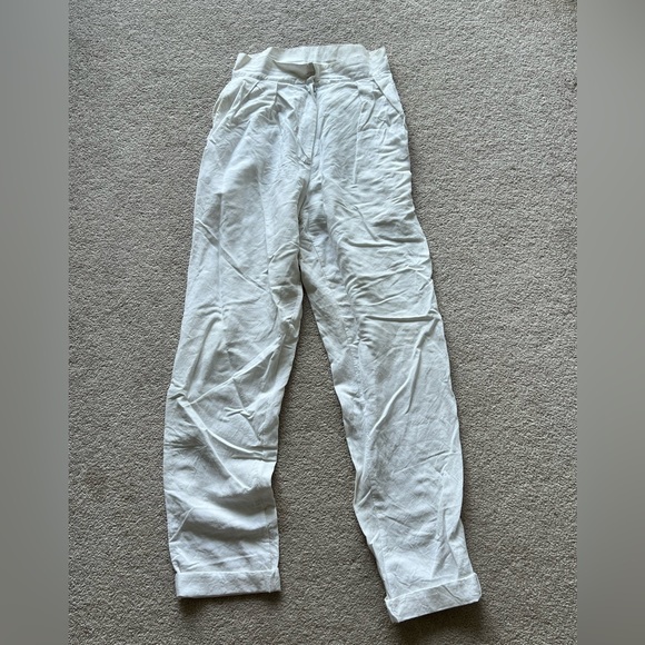 Uncle Studios White Linen Pants - Picture 3 of 3